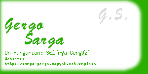 gergo sarga business card